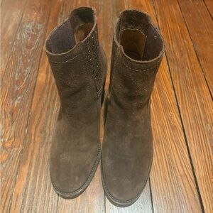 Trask Brown Suede Ankle Boots